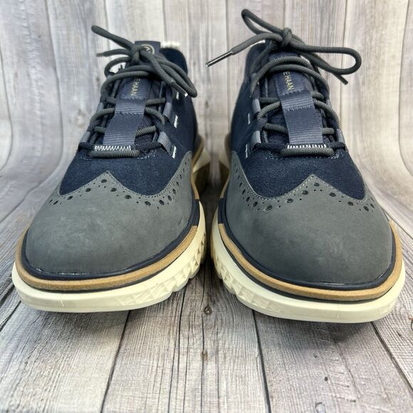 Cole Haan 5.ZEROGRAND Wingtip Oxford Shoes Men's 9W Light Navy C36507 NWOB - Picture 6 of 11